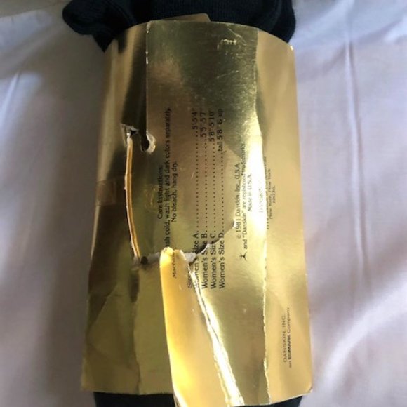 Vintage Black Danskin Ribbed Orlon Tights - Picture 3 of 4